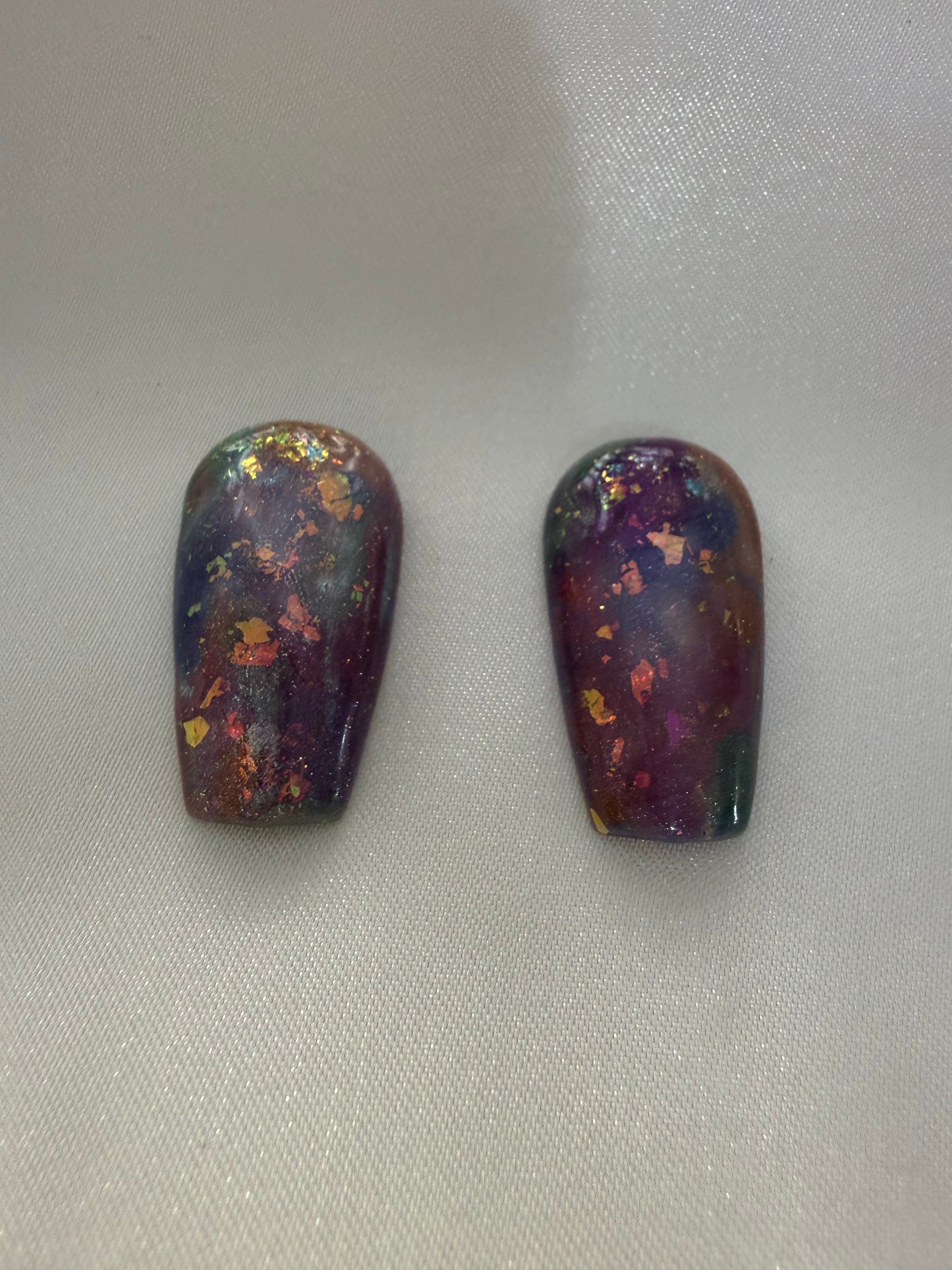 Opaline de Versailles Press On Nails | Pastel Chrome Shimmer | Rainbow Princess Nails