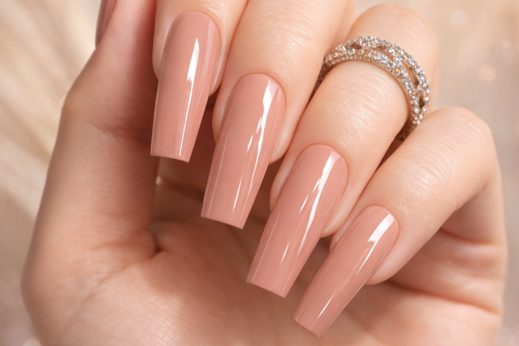 Rosina Élancée™ Warm Rosy Beige Gel Nails | Luxury Neutral Aprés Press-Ons