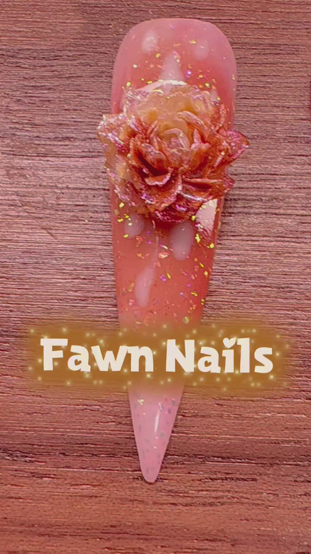 Rosa Selva Fawn Print Press On Nails | Fawn Animal Print Nails | Nude Feminine Luxury Nails | Elegant Fall, Winter, Spring & Summer Nails